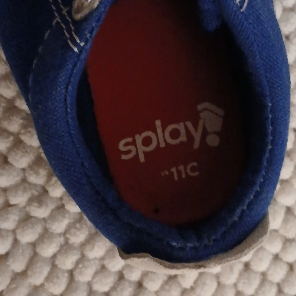 Kids Blue Canvas Sneakers - Casual Slip-On Style